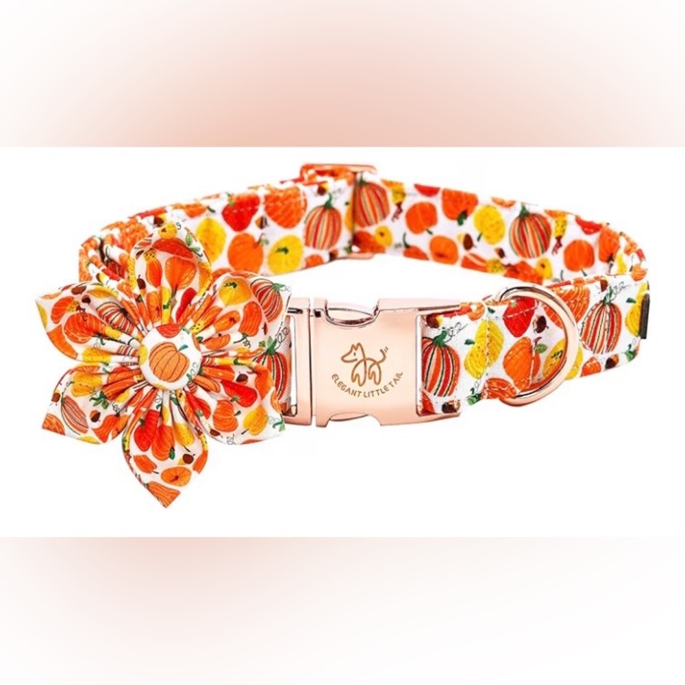 BRAND NEW Dog Collar with Flower, Fall, Flower and Collar. Collar for large dogs